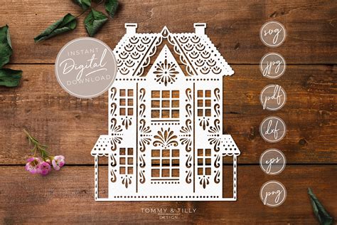 Intricate House No1 Svg Eps Dxf Png Pdf  Cut File 366842