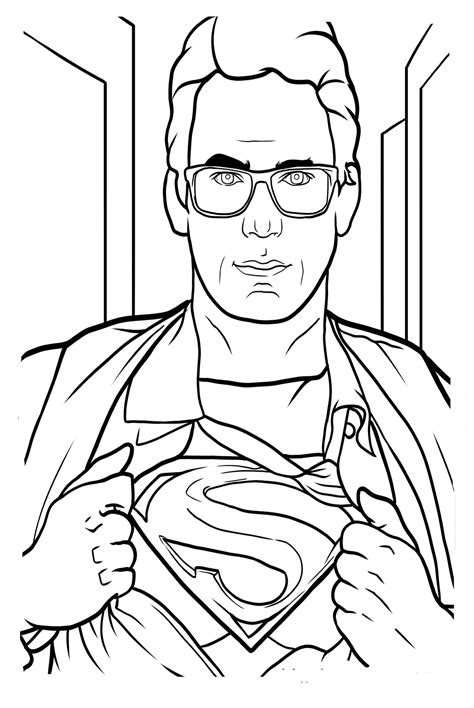 Coloriage Clark Kent Superman Coloriages Gratuits à Imprimer