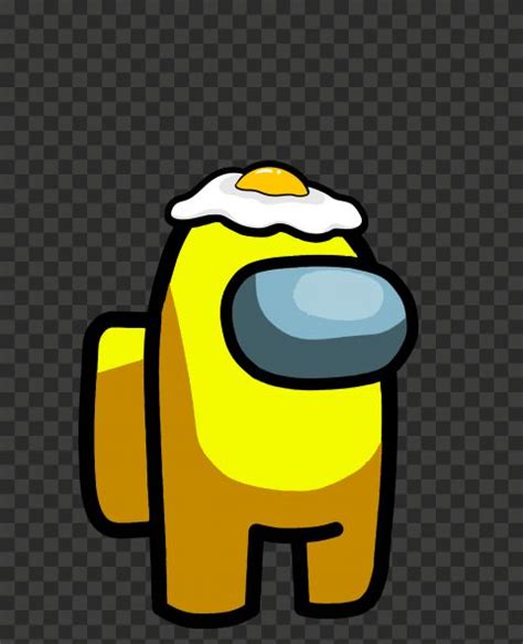 HD Yellow Among Us Crewmate Character With Egg PNG Character Game