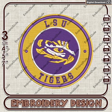 Ncaa Logo Embroidery Files Ncaa Lsu Tigers Embroidery Desig Inspire
