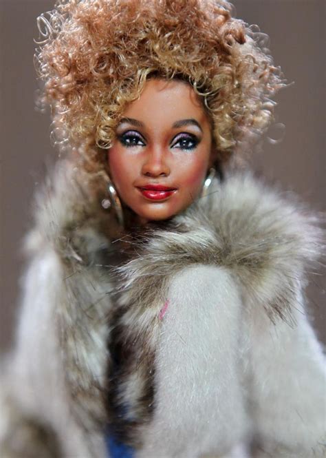 A Basic Barbie By Mattel Becomes Whitney Houston As Repainted And