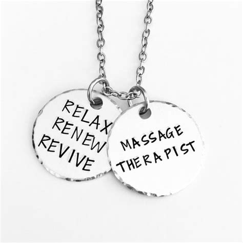 massage therapist necklace or keyring massage therapy relax etsy