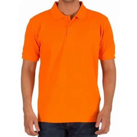 Cotton Plain Orange Collar T Shirts Rs 165 Pcs Valki Exports Private