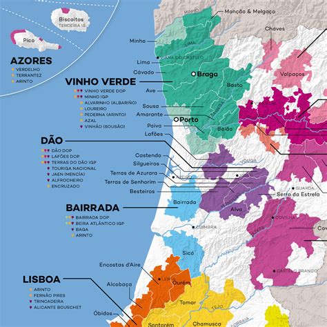 Detailed Wine Regions Of Portugal Map Wine Posters Wine Folly