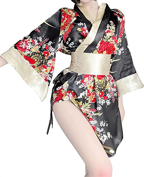 Kresbie Womens Japanese Kimono Sexy Lingerie Kimono