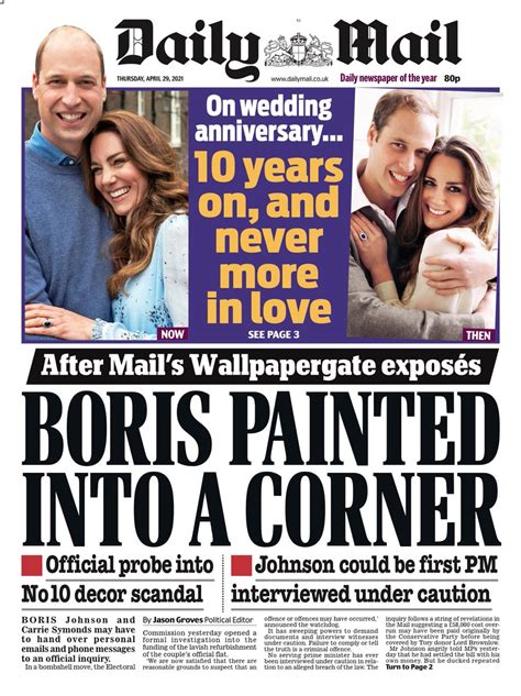 Daily Mail Front Page 29th Of April 2021 Tomorrows Papers Today