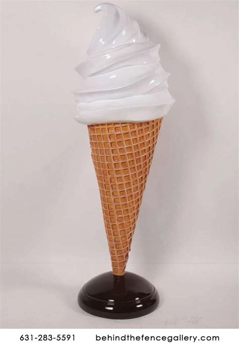 Giant Vanilla Soft Serve Ice Cream Cone Statue Giant Vanilla Soft Serve Ice Cream Cone Statue