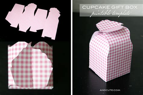 Cupcake T Box Printable Template