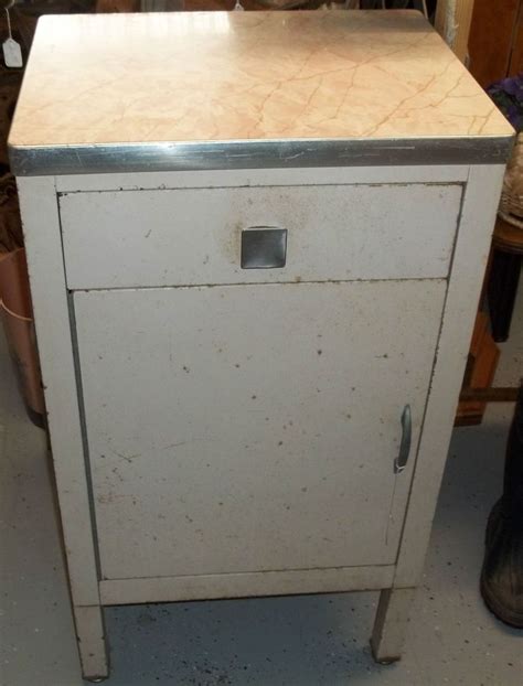 Vtg 194050s Simmons Furniture Metal Medical Dental Kitchen Cabinet