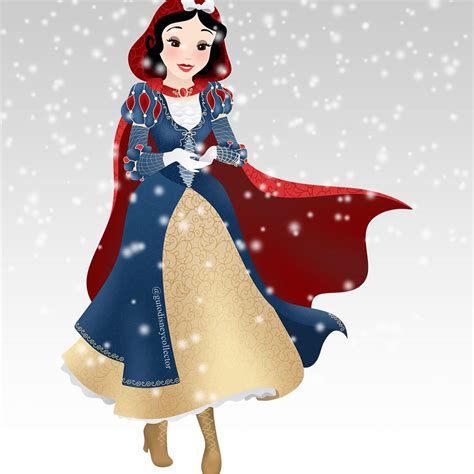 Snow White In Her New And Beautiful Winter Dress In The