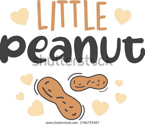 Little Peanut Baby Quote Peanuts Vector Stock Vector Royalty Free