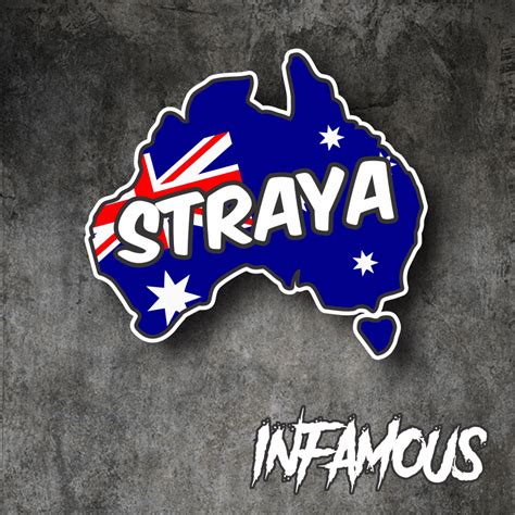 Straya Aussie Map Australian Bogan Sticker Decal Funny Aussie 4x4 4wd