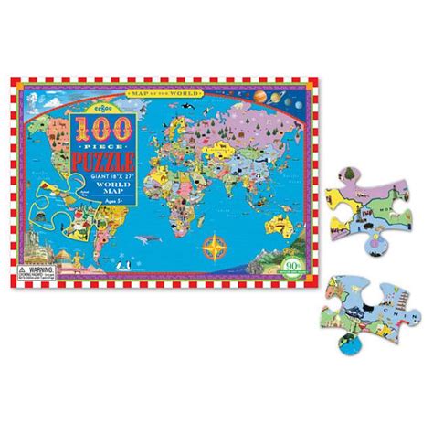 World Map Puzzle Game Kids Geography