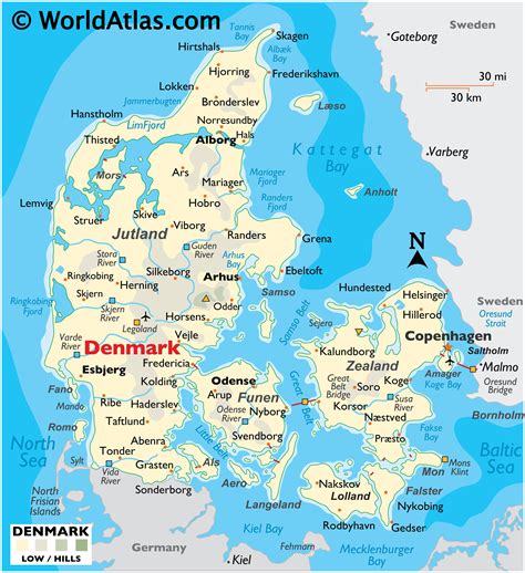 Choose from a world map with labels, a world map with numbered continents, and a blank world map. Denmark Large Color Map