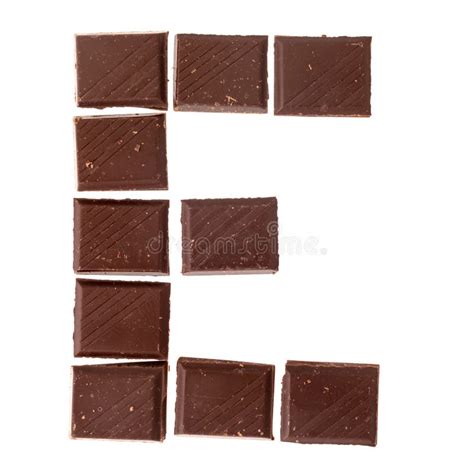 Isolate Chocolate Letter Alphabet Stock Image Image Of Icon
