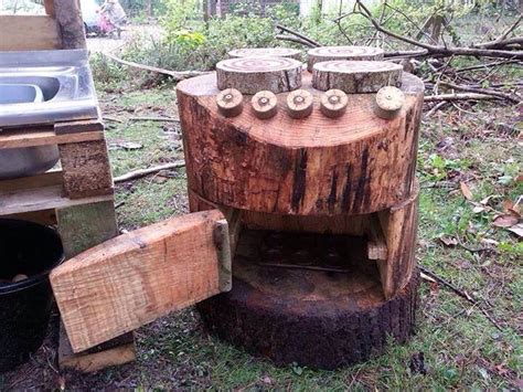 Tree Trunk Oven Natural Playground Natural Play Spaces Mud Kitchen