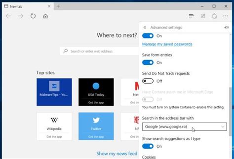Change Homepage And Search Engine In Microsoft Edge Guide SexiezPicz