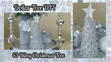 Dollar Tree Diy Blingy Christmas Tree 3 Easy Home Decor Craft Youtube