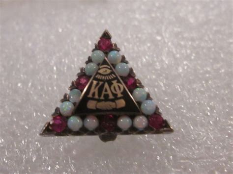 Vintage 14k Solid Gold Opalruby Kappa Alpha Phi Fraternity Pin Badge