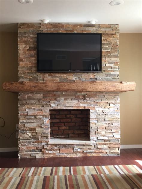 Diy Mantel Shelf For Brick Fireplace Remodelaholic Easy Wood Mantel