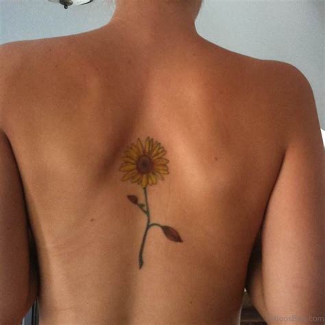 85 Pretty Sunflower Tattoos Designs For Back