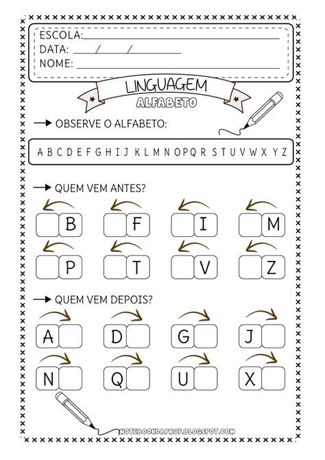 Notebook Da Profª Atividades Alfabeto