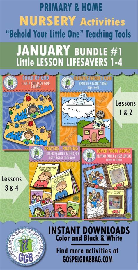 2019 January Nursery Behold Your Little Ones Lessons 1 4 Bundle 1 Of