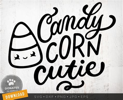 Candy Corn Cutie Svg Clipart Cute Halloween File Kids Etsy