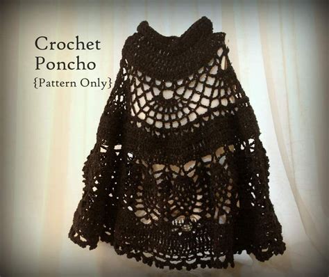 cowl neck poncho crochet pattern includes both poncho and cowl pattern makes a fancy