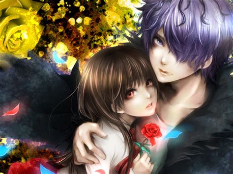 Couple Anime Hug Woman Hugging Man Anime Illustration Hu014dtaru014d