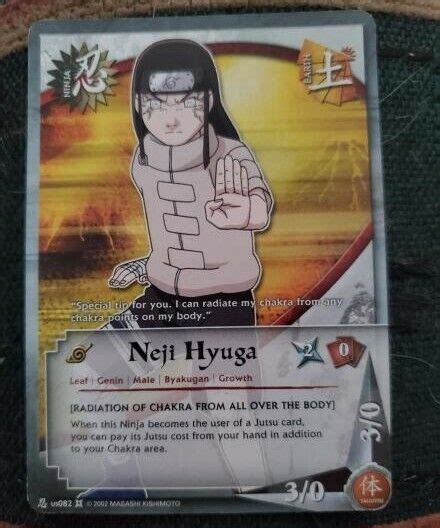 Naruto Ccg Neji Hyuga 2002 Us 82 Used Ebay
