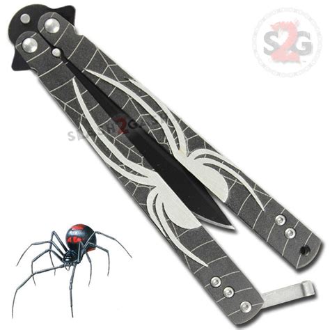 Black Widow Butterfly Knife Spider Webslinger Balisong Slash2gash
