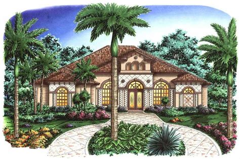 Mediterranean Houseplans Florida Home Design Wdgf1 3357