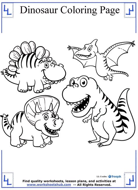 Cute Dinosaur Coloring Pages For Kids at GetDrawings | Free download
