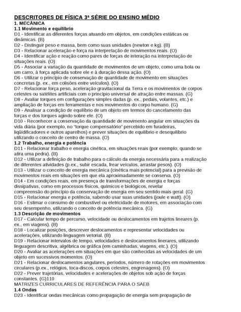 Fórmulas De Física Ensino Médio