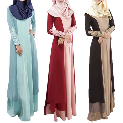 Bubble Tea 2017 Fashion New Malaysian Muslim Women Dress Islamic Jilbab