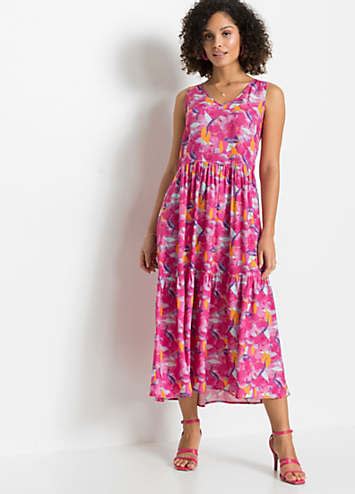 Bonprix Printed Midi Dress Kaleidoscope