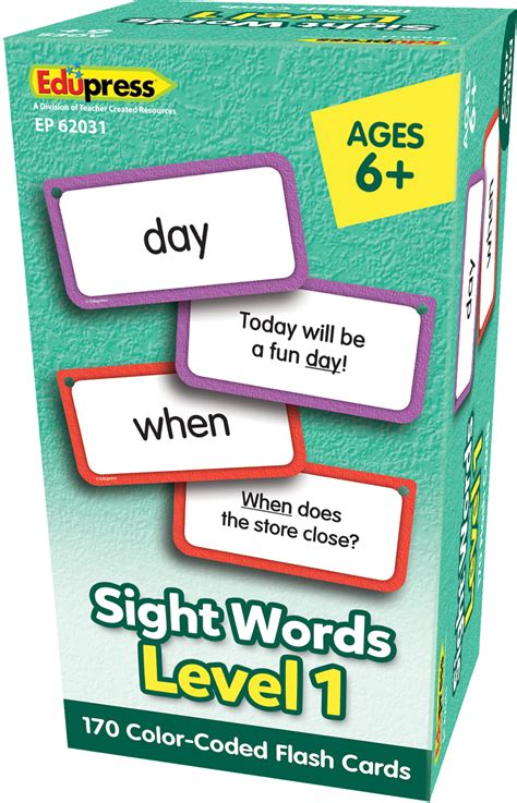 Sight Words Flash Cards Level 1 Tcr62031 Teacher Created Resources
