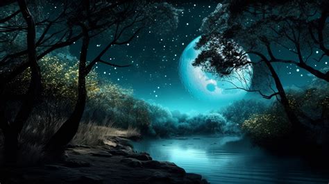 Download Moon Nature River Royalty Free Stock Illustration Image