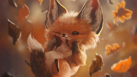 cute fox art wallpapers top free cute fox art backgrounds wallpaperaccess