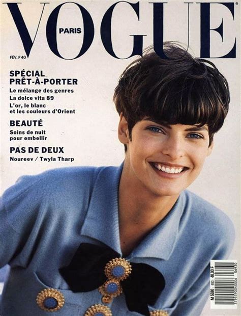 Vogue Paris Linda Evangelista First Vogue Cover Photographer Peter