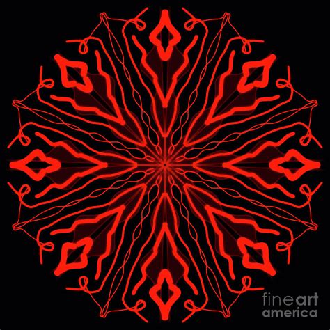 Mandala Red And Black Fire Mandala Painting By Drawspots Illustrations