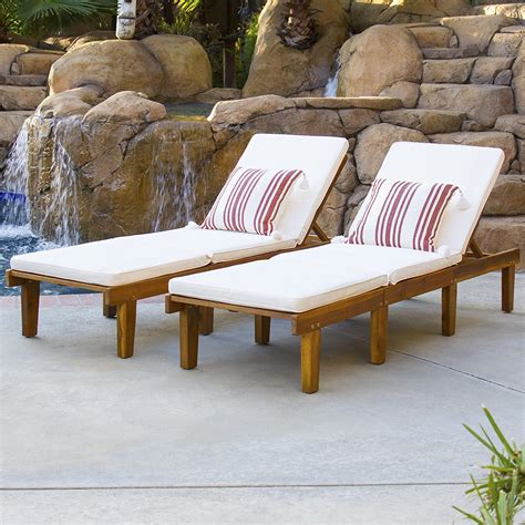 Best Choice Products Outdoor Patio Poolside Furniture Set Of 2 Acacia