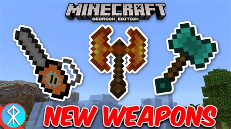 3 Minecraft Addons With New Weapons Bedrockmcpexbox Youtube