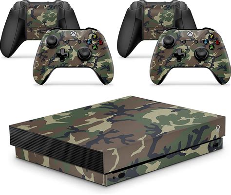 Gng Xbox One X Camouflage Console Skin Decal Sticker 2 Controller