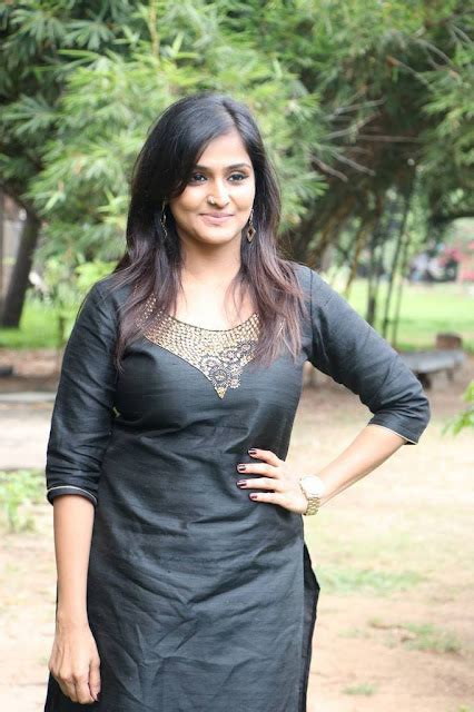 Ramya Nambeesan Photos At Sathya Movie Success Meet In Black Dress