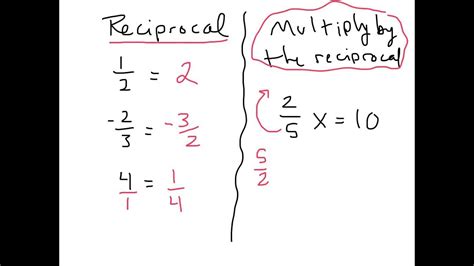 Lesson Multiply The Reciprocal Youtube