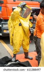 Firefighter Hazmat Hazardous Material Suits Protect Foto De Stock