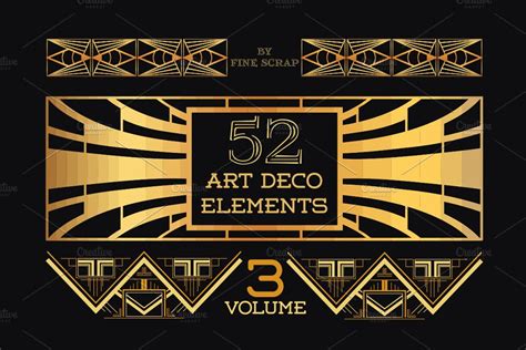 31 Art Deco Design Elements Vol2 Pre Designed Illustrator Graphics