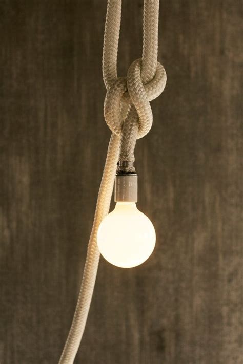 Misc nautical rope lamp coastal table lighting blue white lighthouse decor bedroom desk accent wood rustic buoy beach themed cottage. White Rope Nautical Pendant Light Rope Light Cage Lamp ...
